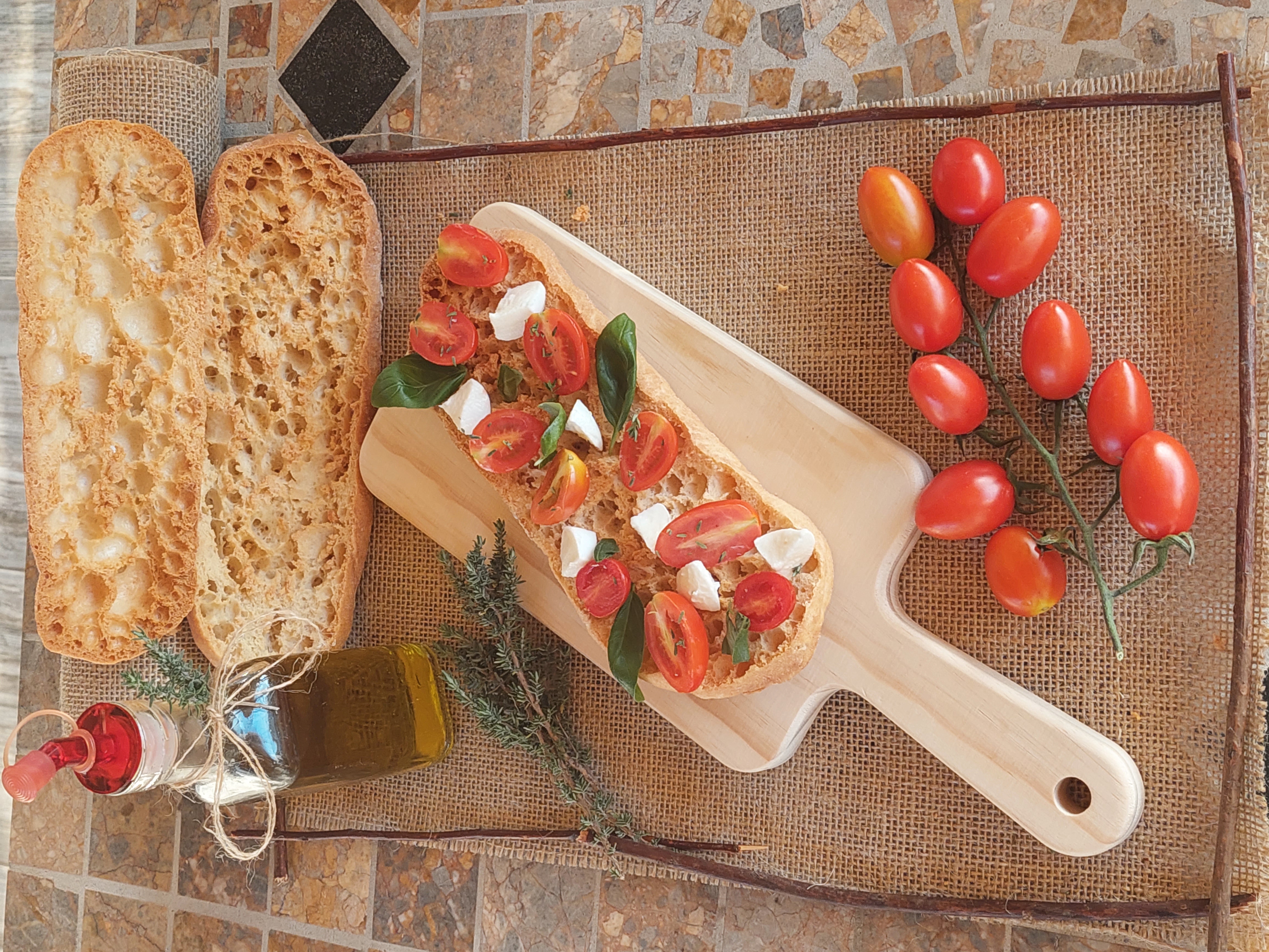 Frisella ciabatta lunga bianca integrale Raccio barchette Caserta